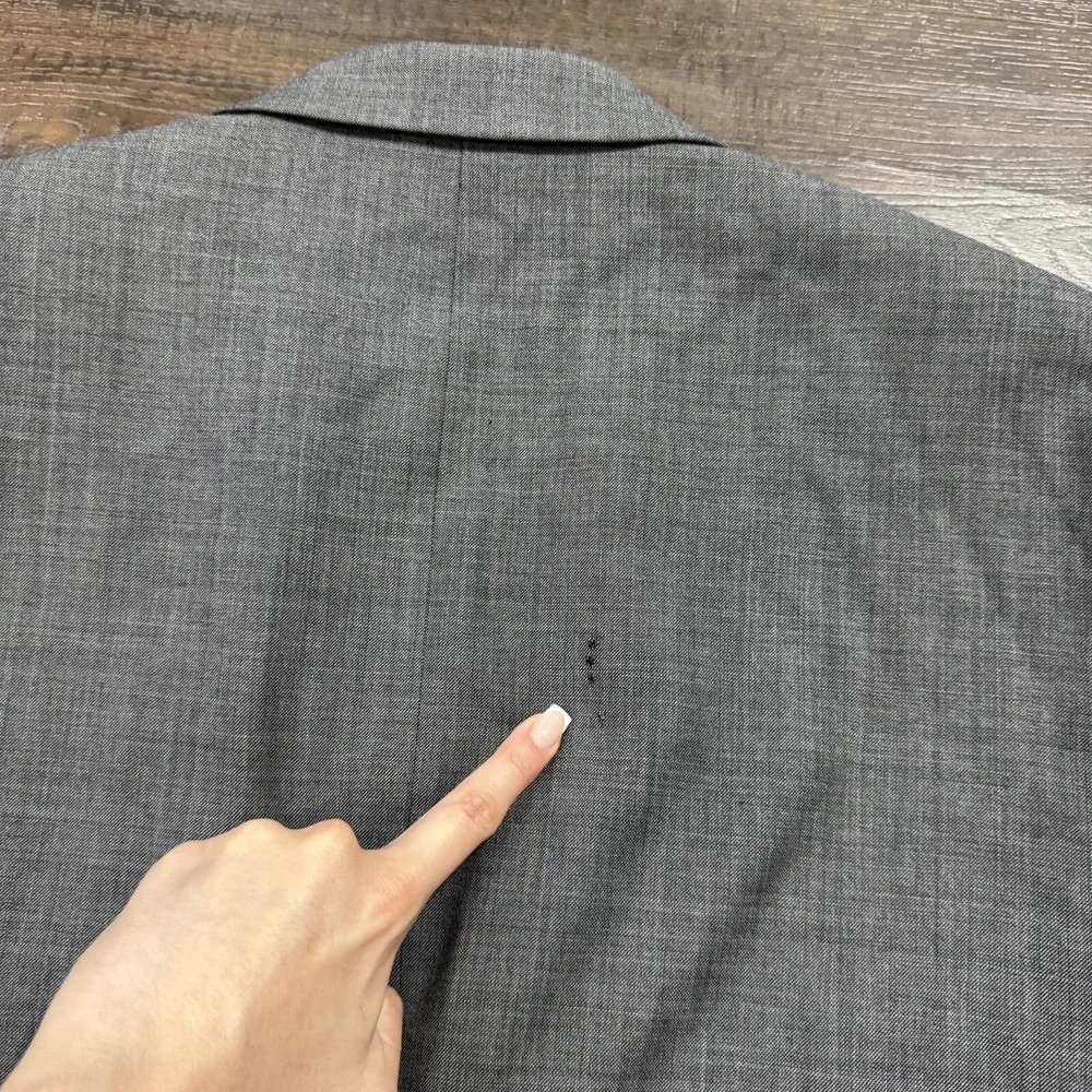 Lauren Ralph Lauren Men Blazer Office Grey Dress Jacket 2 Button Closure FLAW 44
